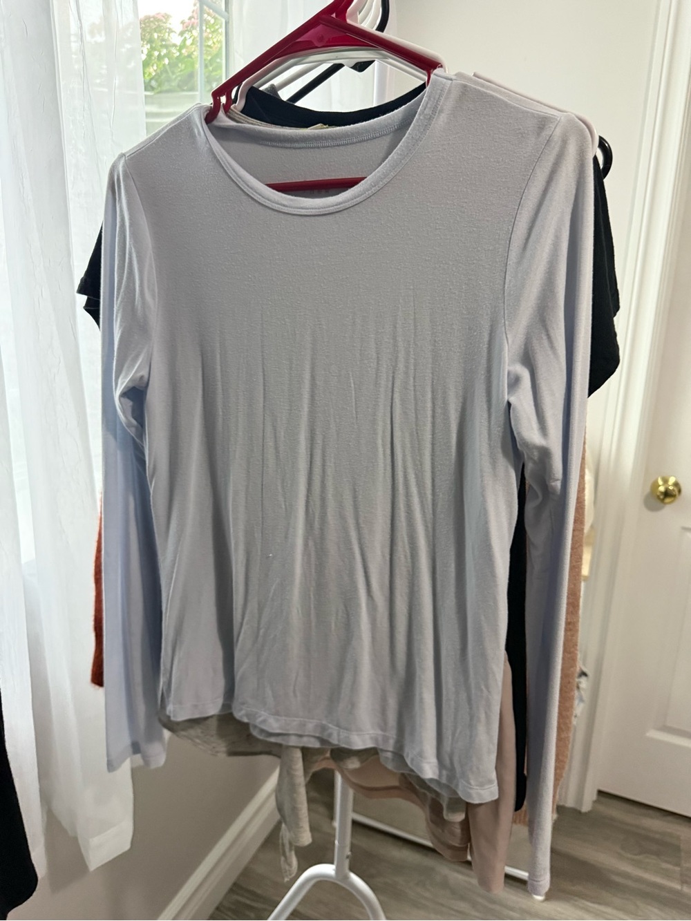 a new day Light Gray Long Sleeve Crewneck Top